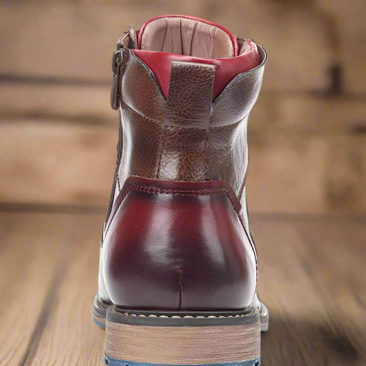 Classic Men's Boots with Zipper and Laces