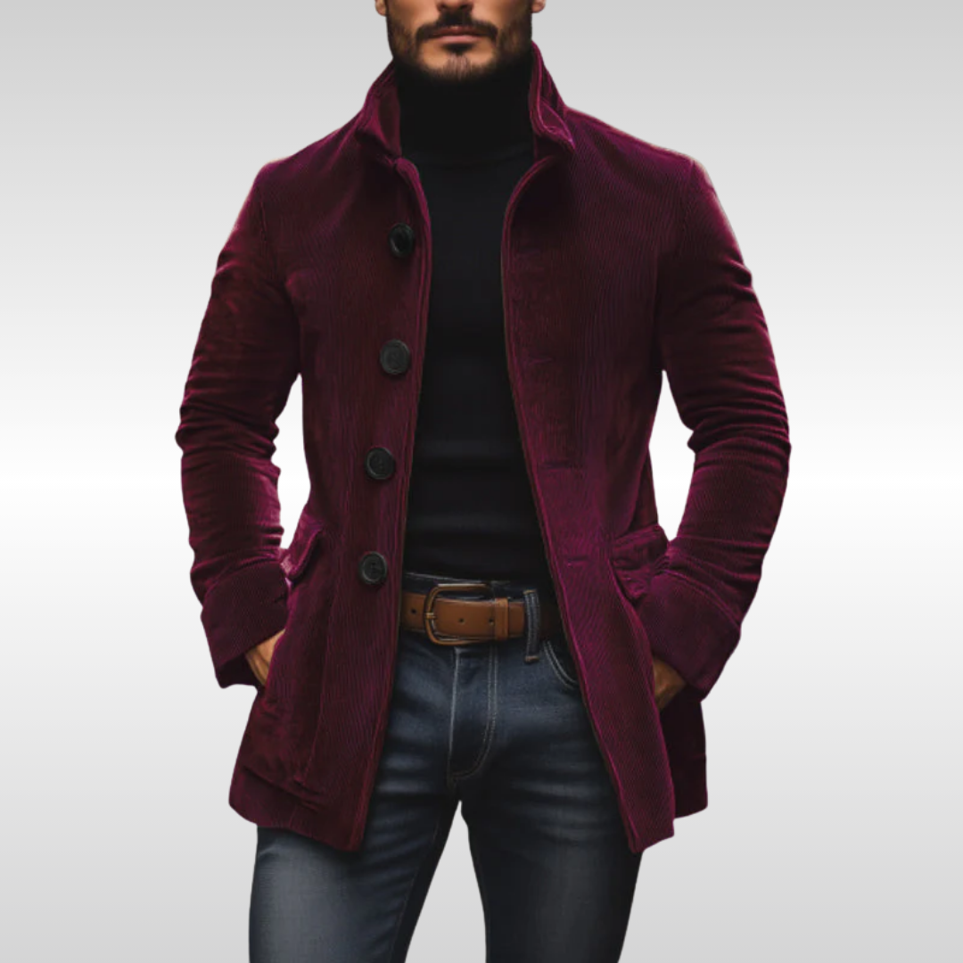 Jackson | Herre Slim Vintage Fløjl Frakke