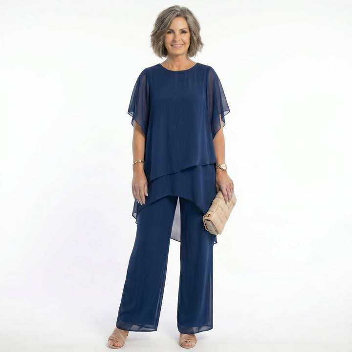 Layered Tunic and Trouser Set for Women