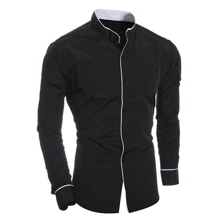Slim Fit shirt with stand collar for men