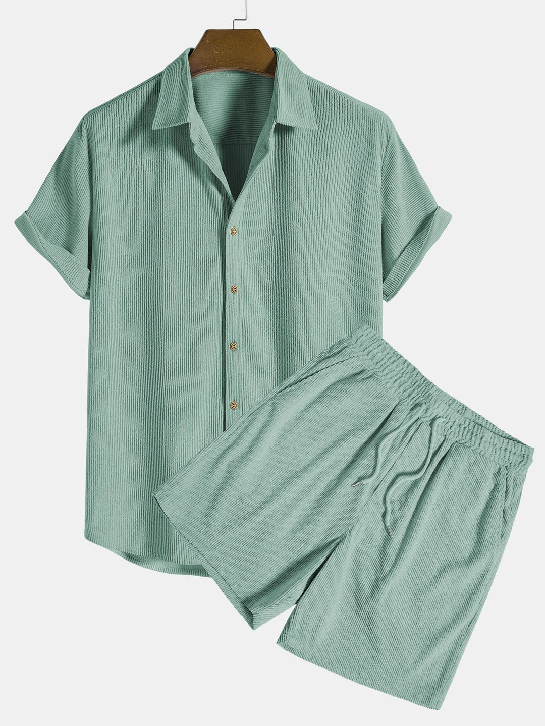 Herresæt Med Skjorte Og Shorts
