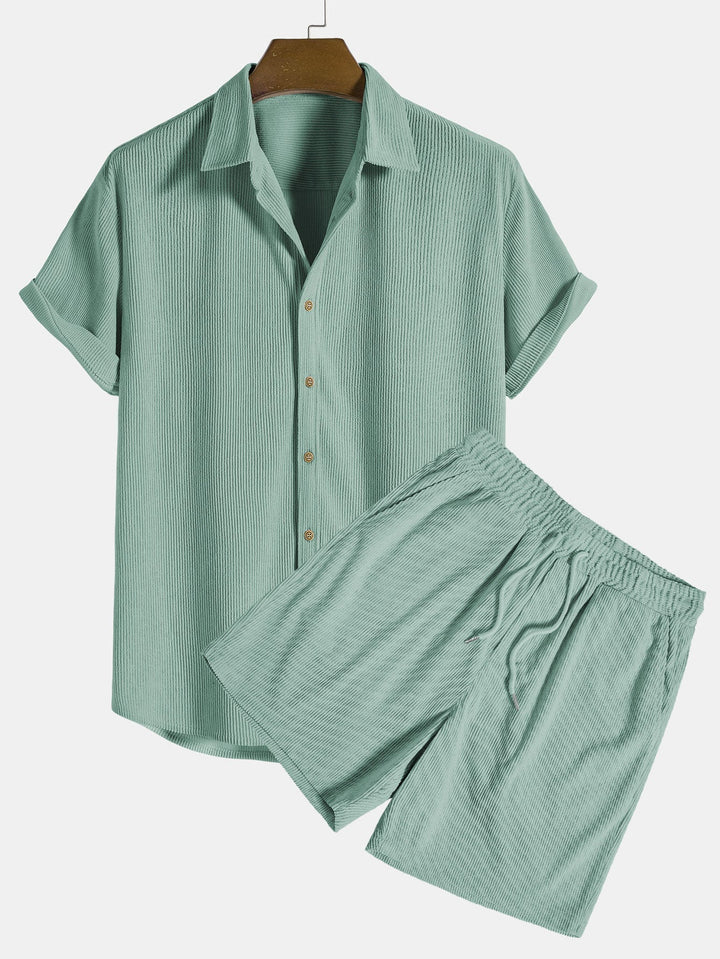 Herresæt Med Skjorte Og Shorts