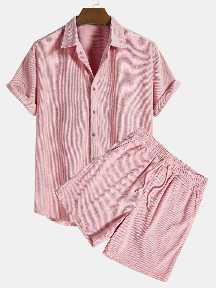 Herresæt Med Skjorte Og Shorts