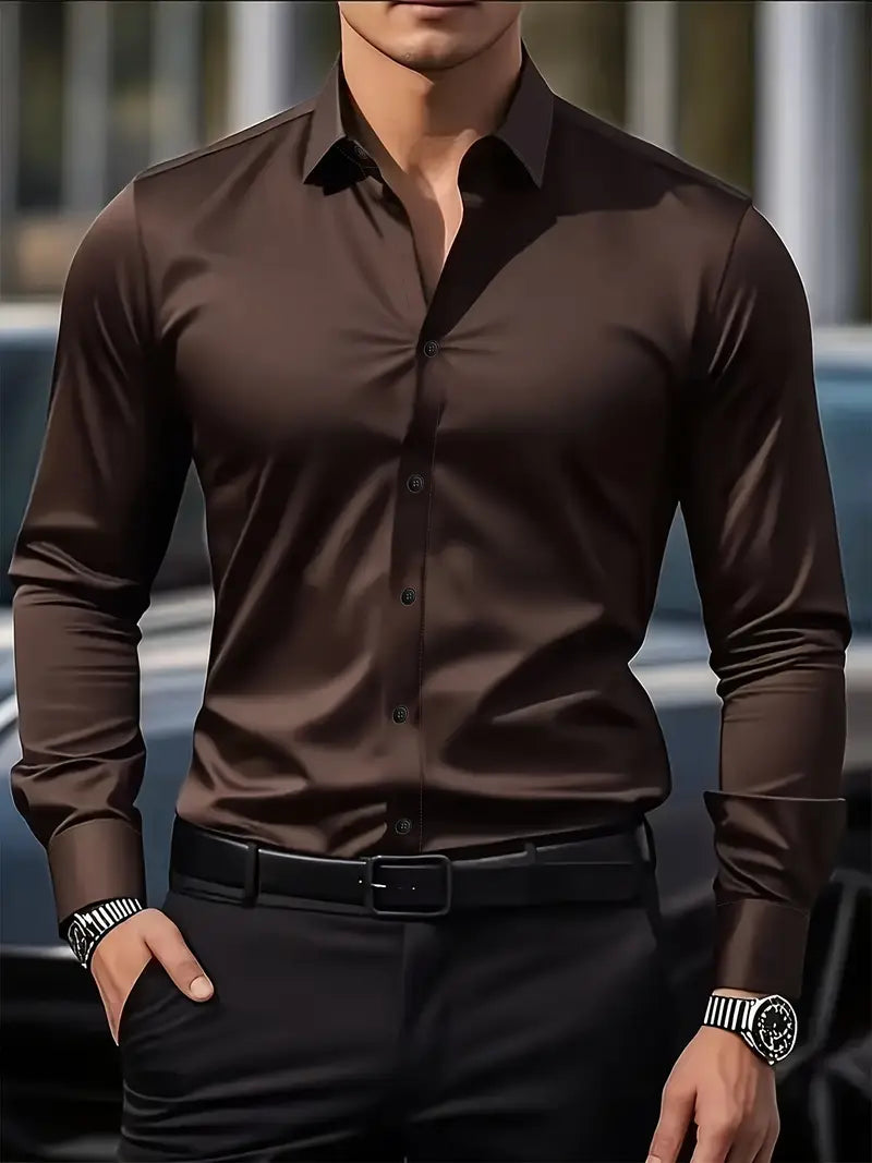 Slim Fit Jakkeskjorte til Herrer