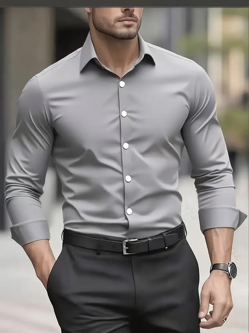 Slim Fit Jakkeskjorte til Herrer