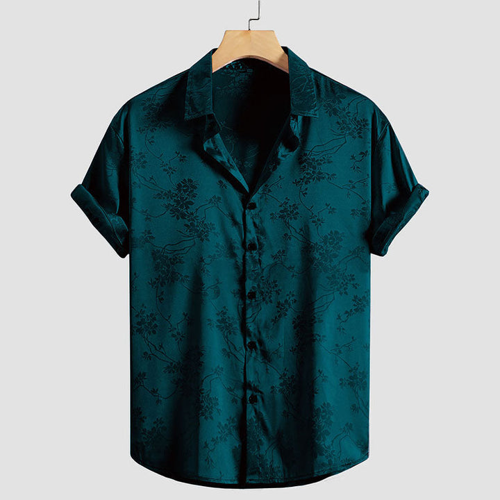 Nathan | Stylish Floral Satin Shirt