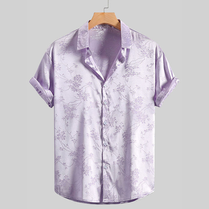 Nathan | Stylish Floral Satin Shirt