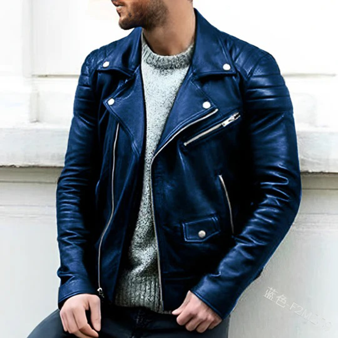 Leather Motorcycle Jacket for Men
