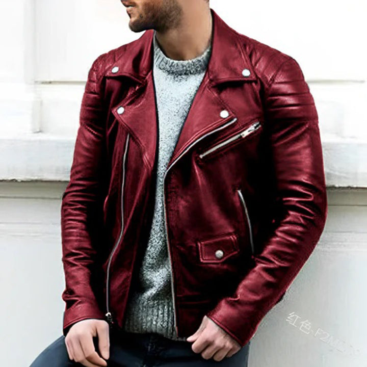 Leather Motorcycle Jacket for Men