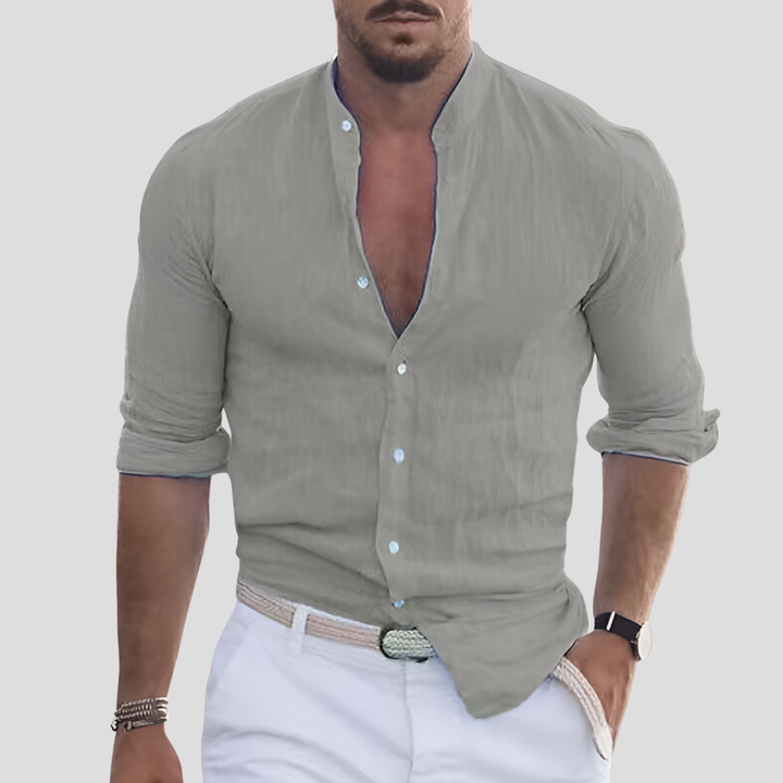Men's Mandarin-collar shirt