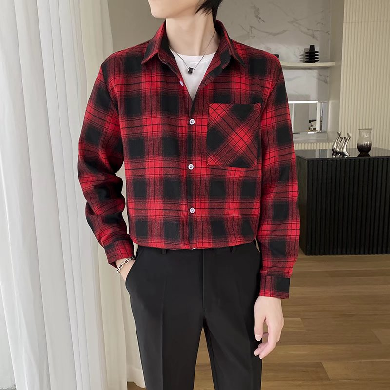 Checked flannel shirt for men