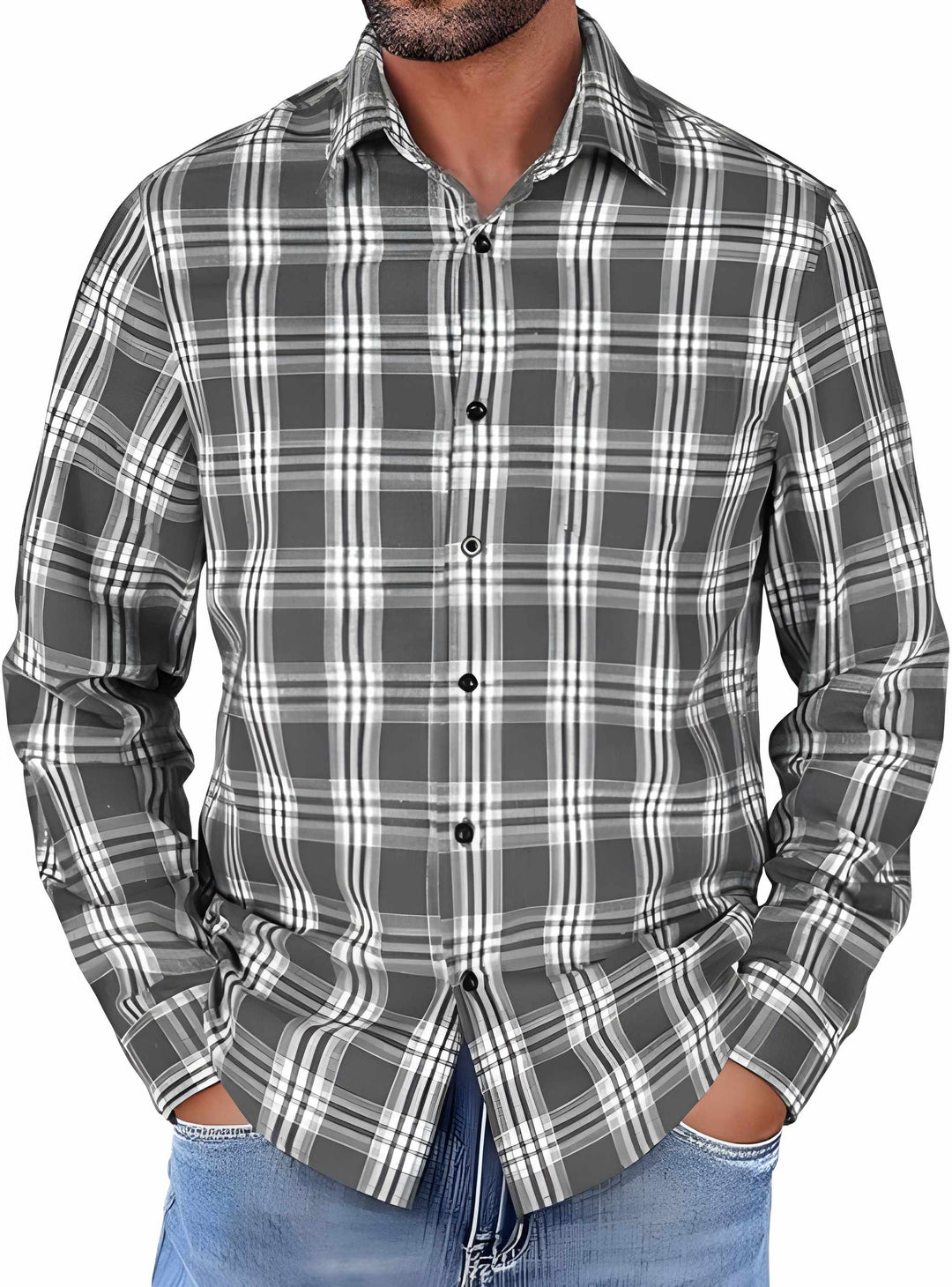 Checked flannel shirt for men