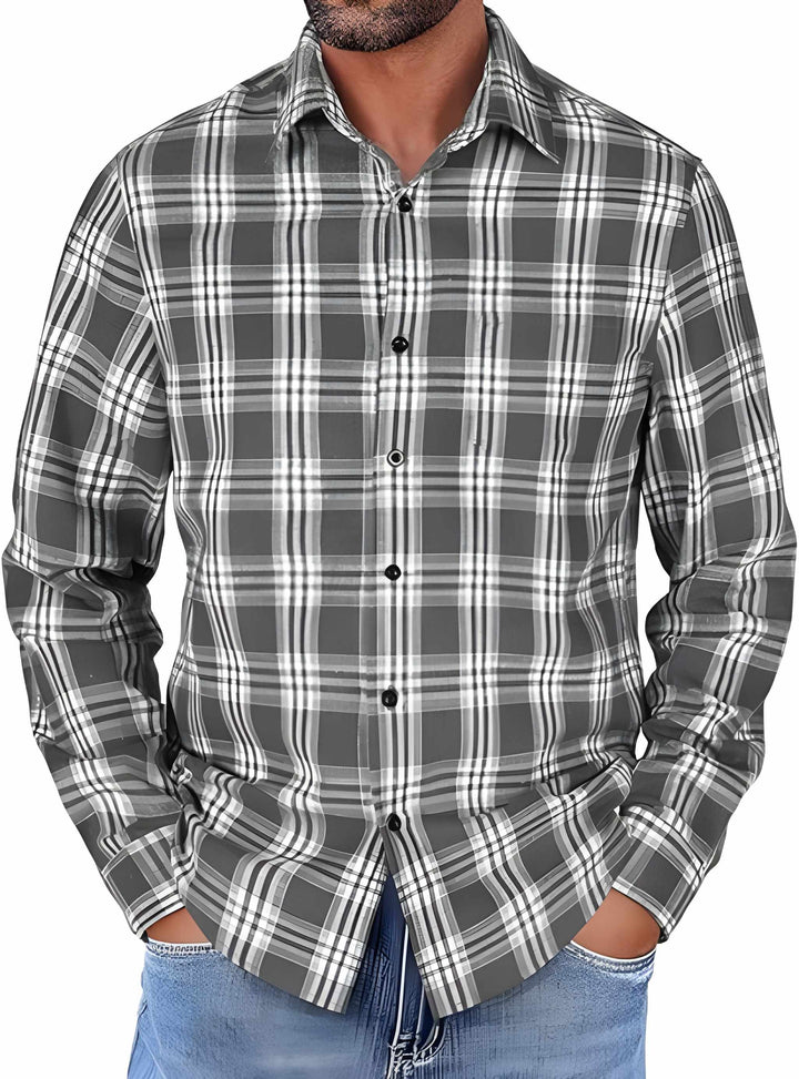 Checked flannel shirt for men