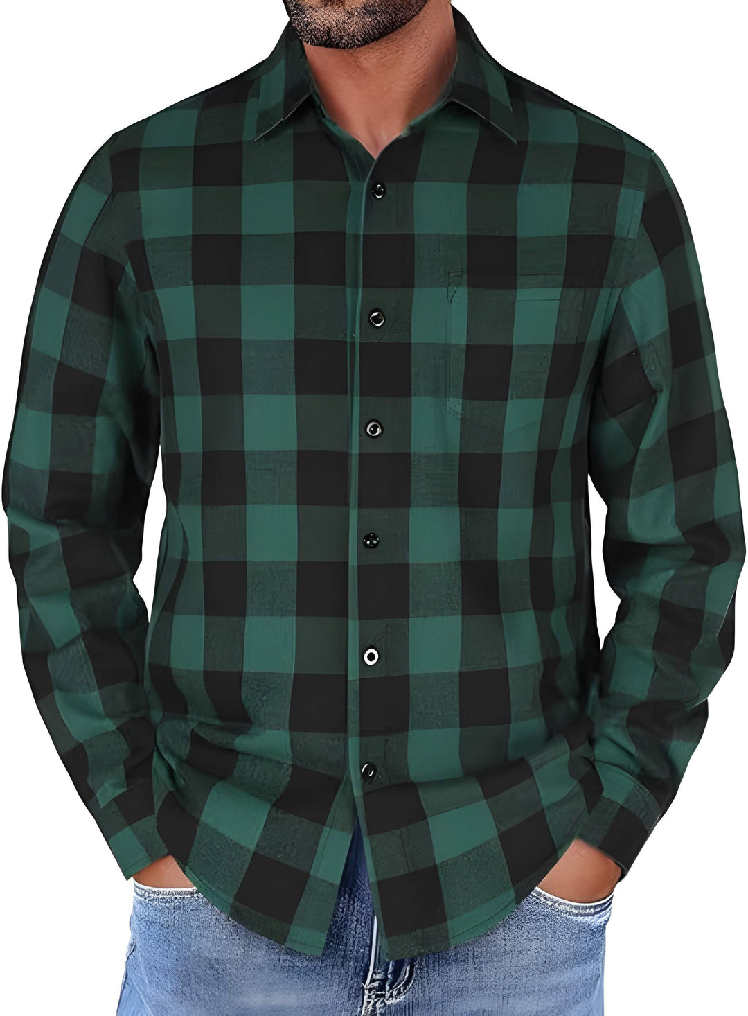 Checked flannel shirt for men