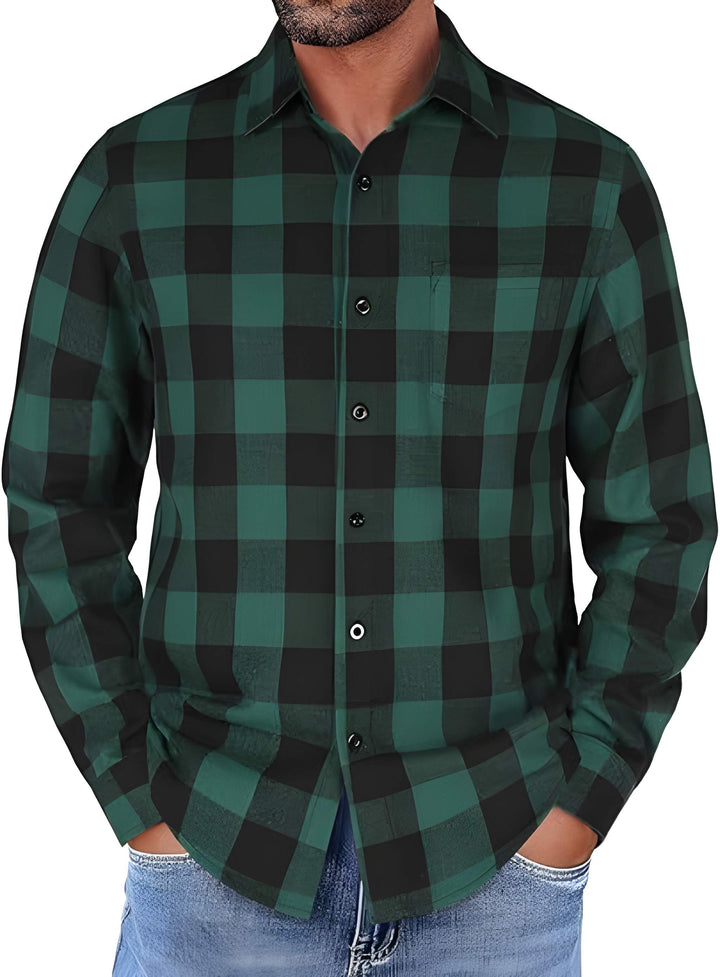 Checked flannel shirt for men