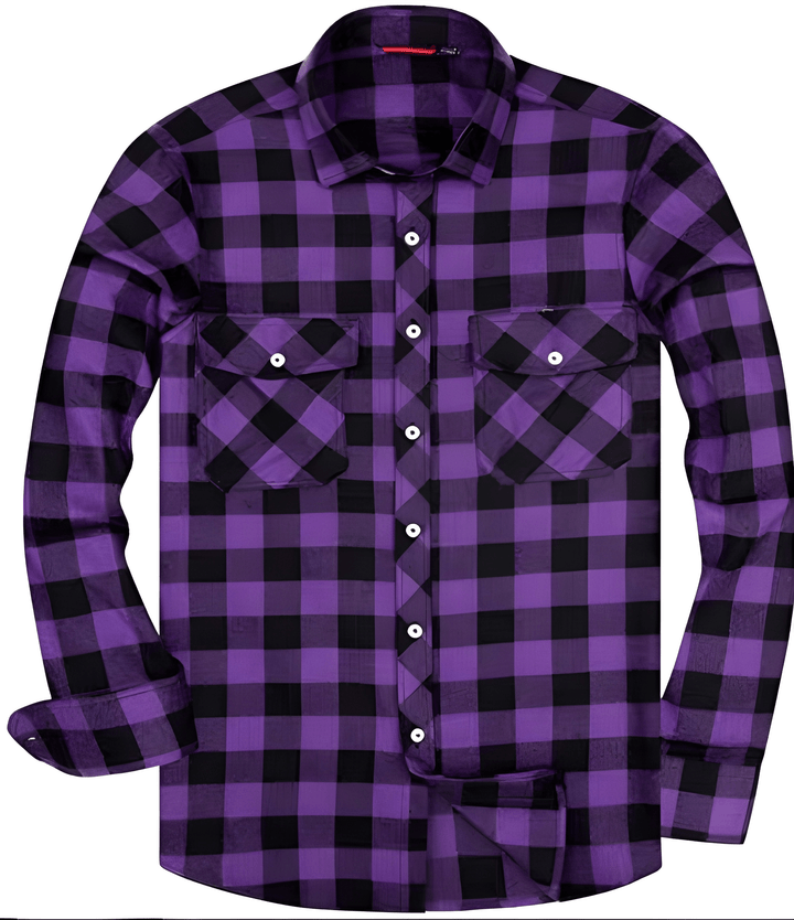 Checked flannel shirt for men