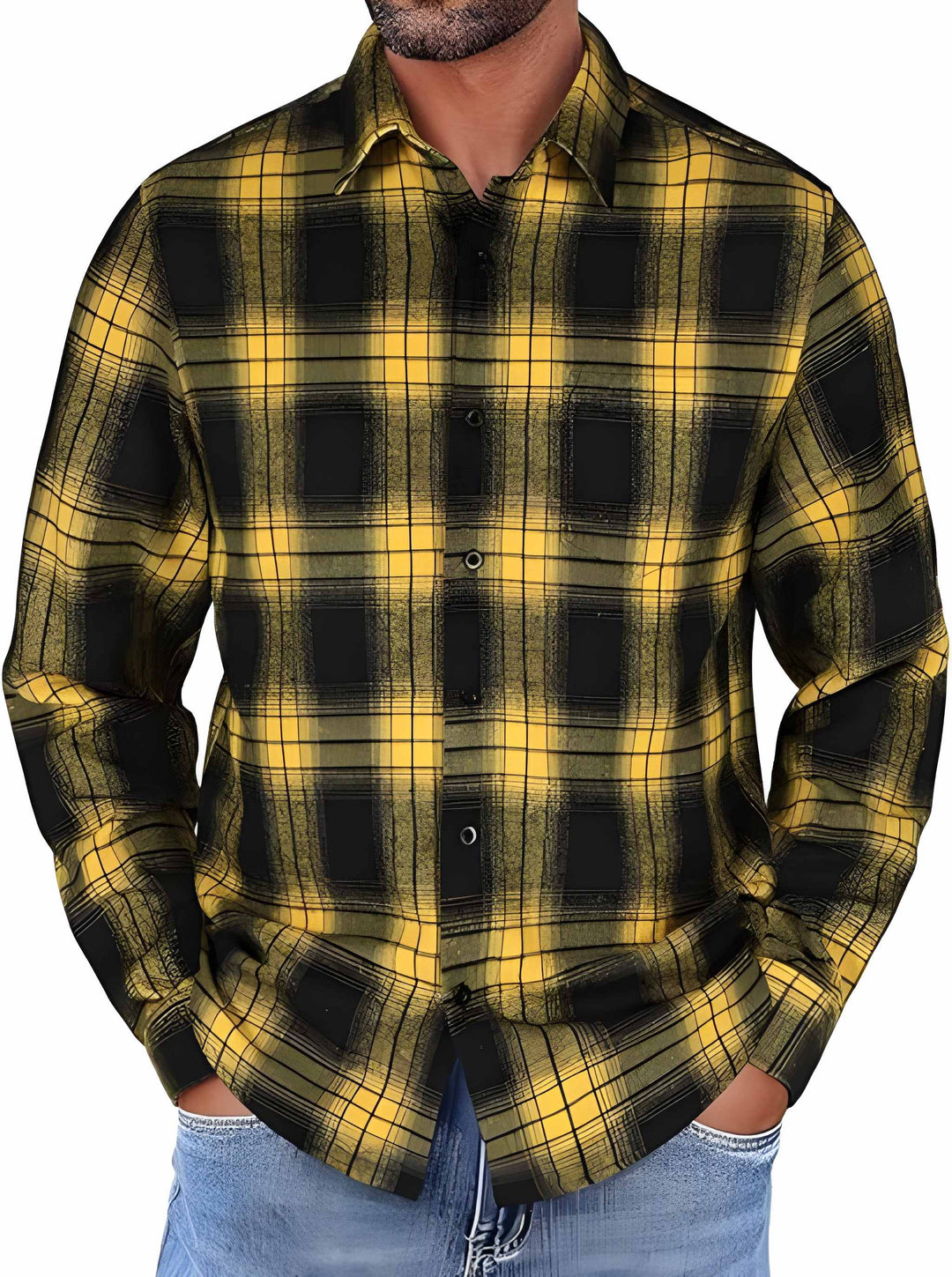 Checked flannel shirt for men