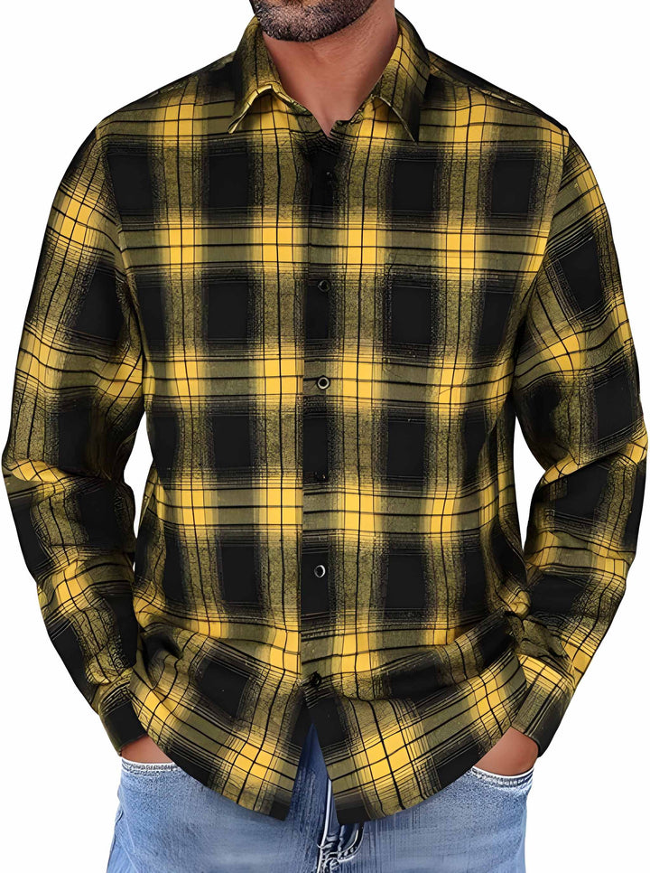 Checked flannel shirt for men