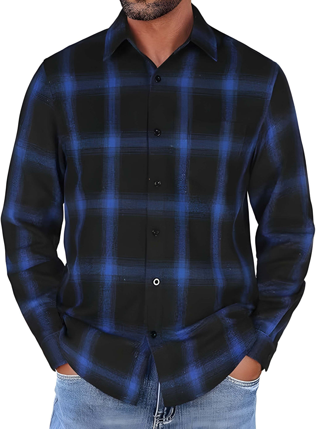Checked flannel shirt for men