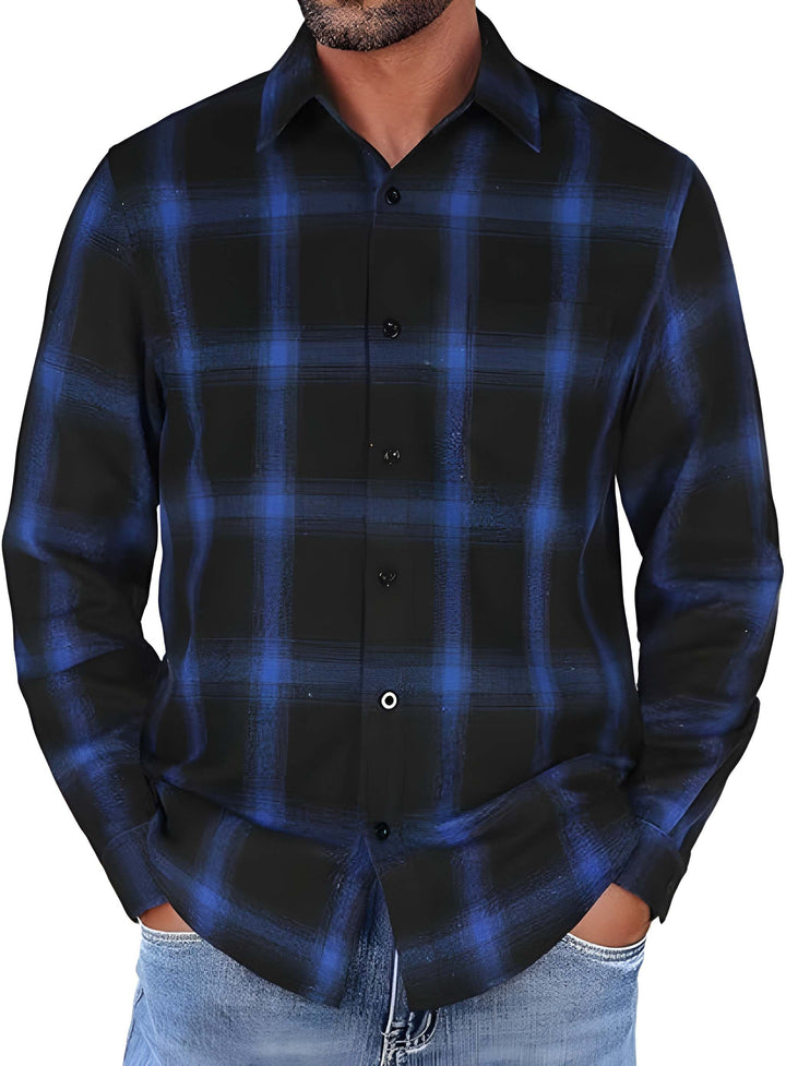 Checked flannel shirt for men