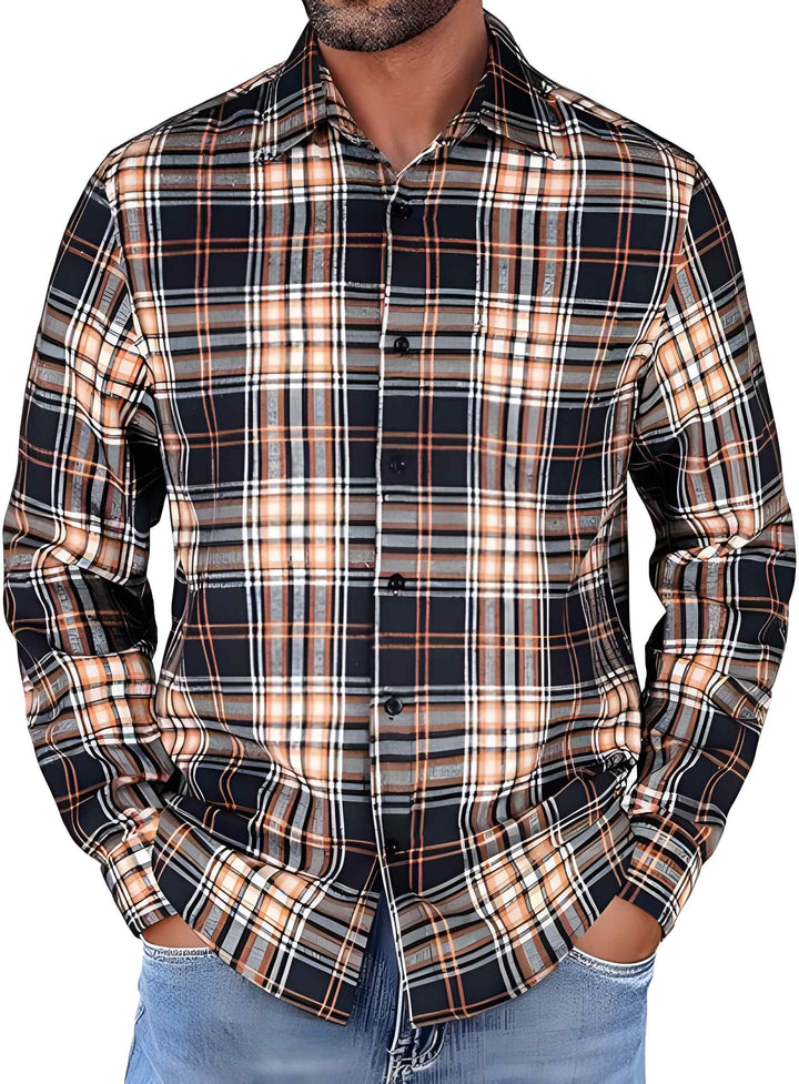 Checked flannel shirt for men