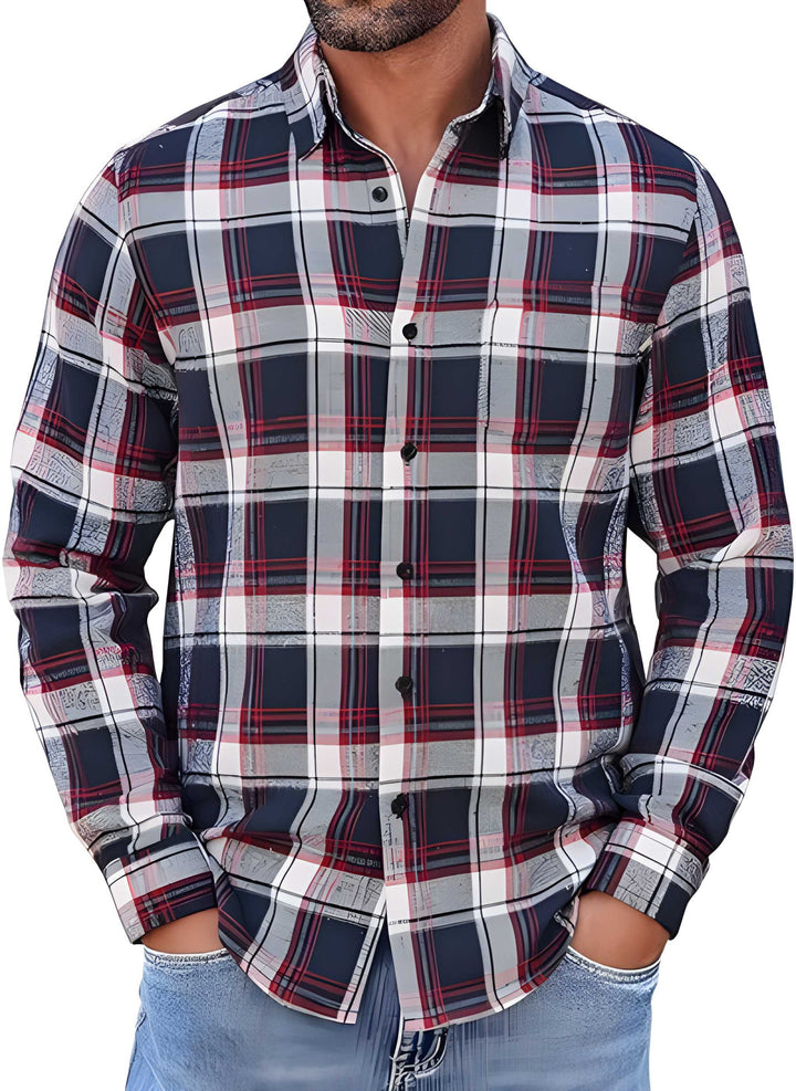 Checked flannel shirt for men
