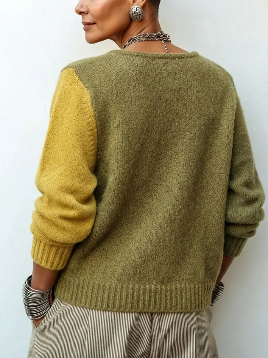 Farveblok Striksweater til Herrer