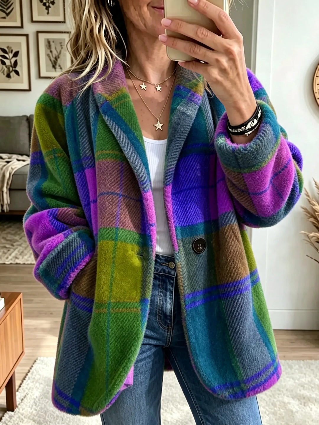 Women's Classic-Fit Plaid Jacket