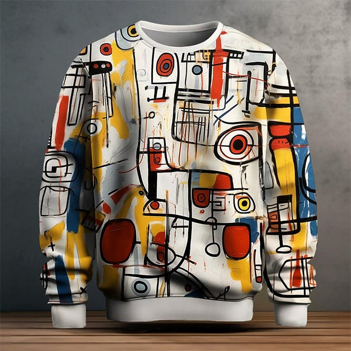 Men’s Round-Neck Sweatshirt with Print