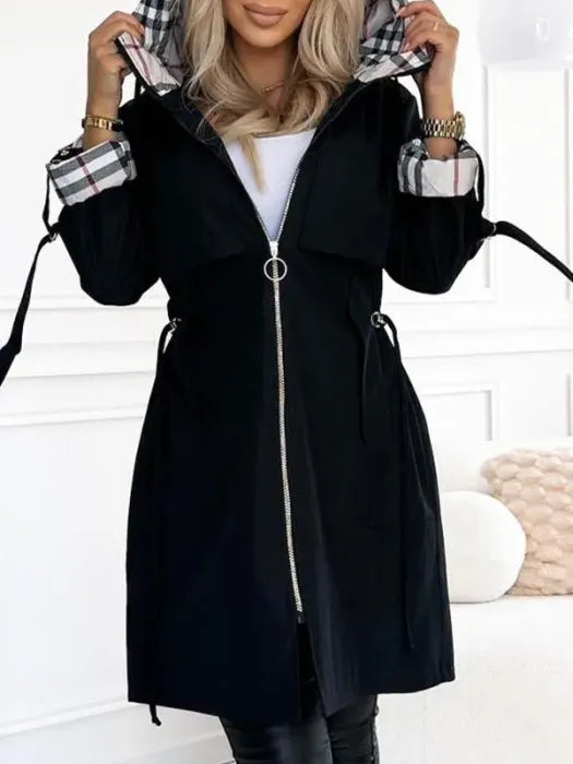 Waterproof Coat with Zipper for Women