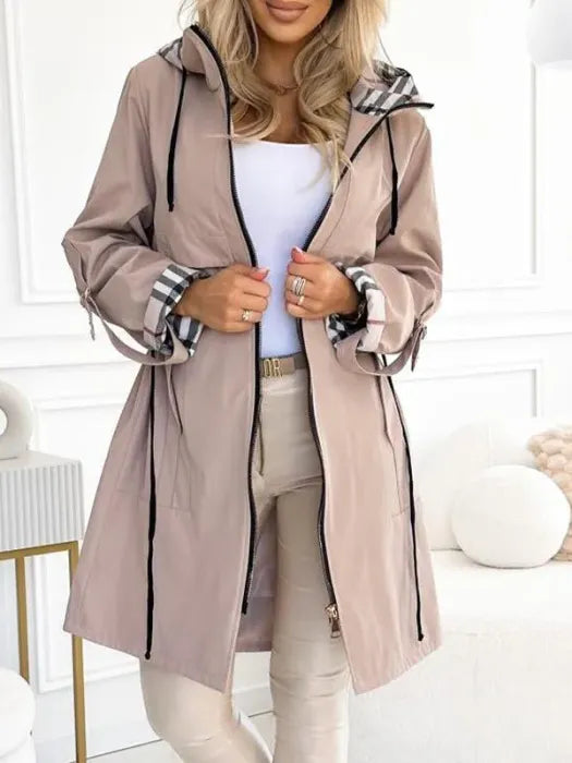 Waterproof Coat with Zipper for Women