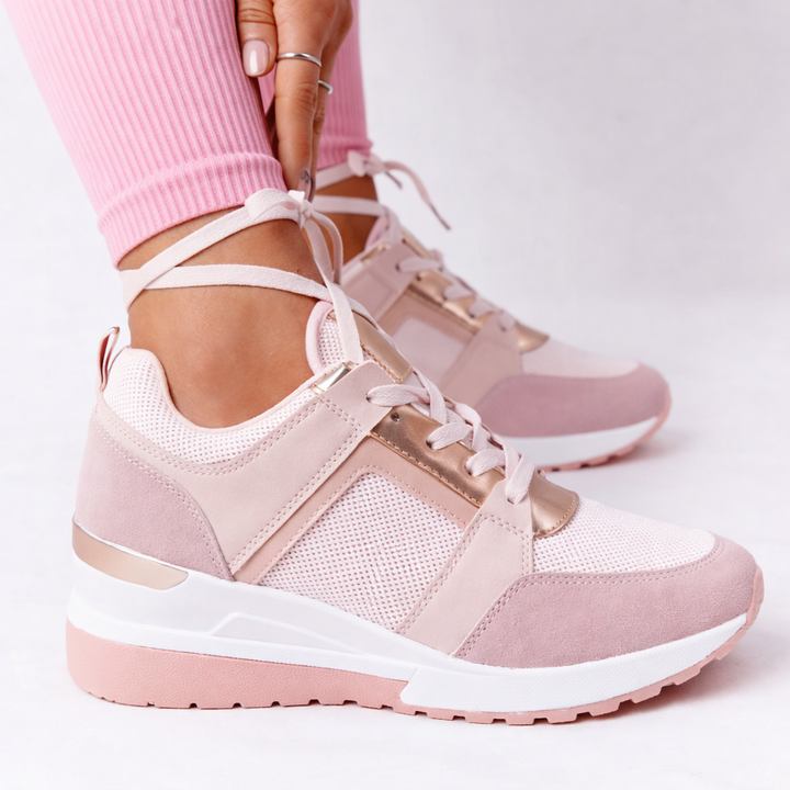 Kilehæl Sneakers Med Snørebånd Dame