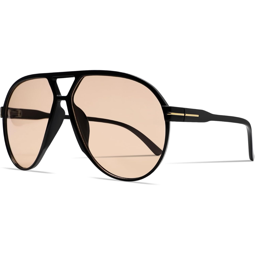 Oversized aviator sunglasses for women