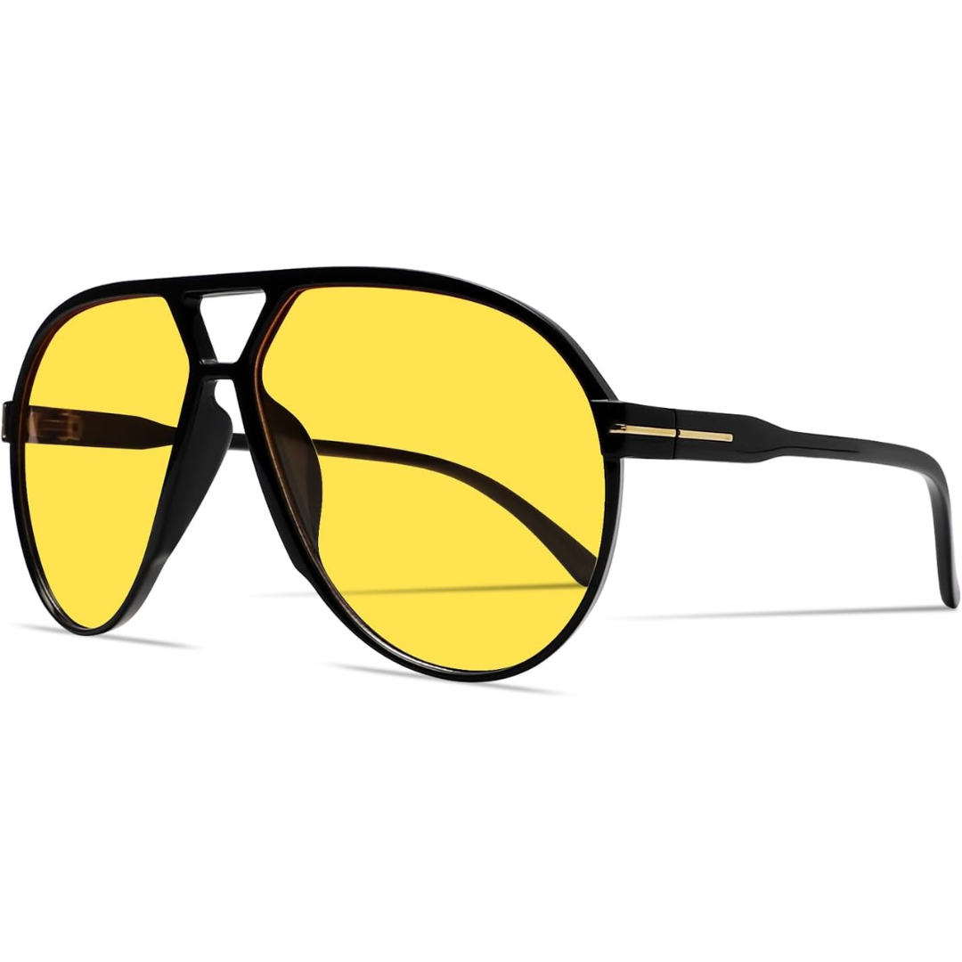 Oversized aviator sunglasses for women
