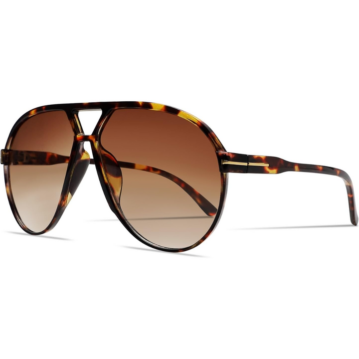 Oversized aviator sunglasses for women