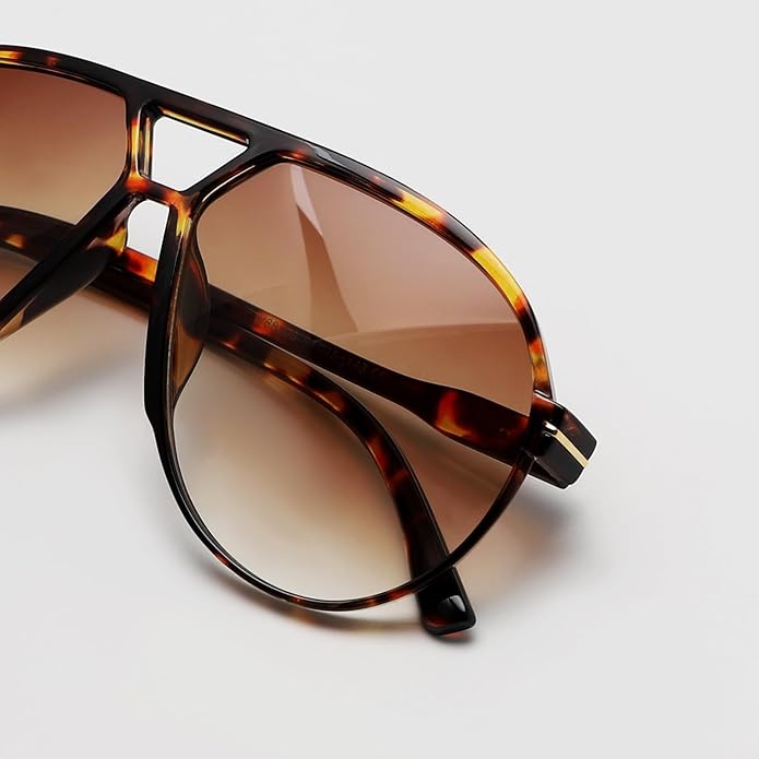 Oversized aviator sunglasses for women