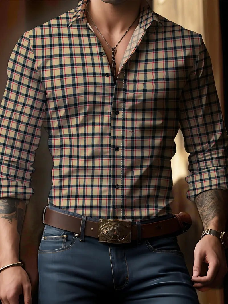 Men's button-up lumberjack shirt