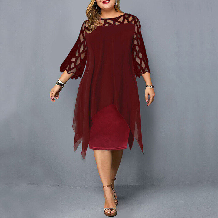 Elegant Plus Size Midikjole til Kvinder