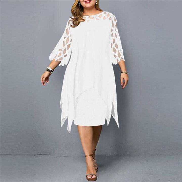 Elegant Plus Size Midikjole til Kvinder