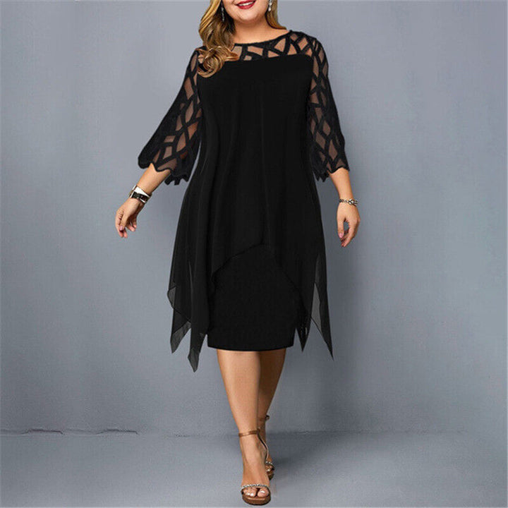 Elegant Plus Size Midikjole til Kvinder