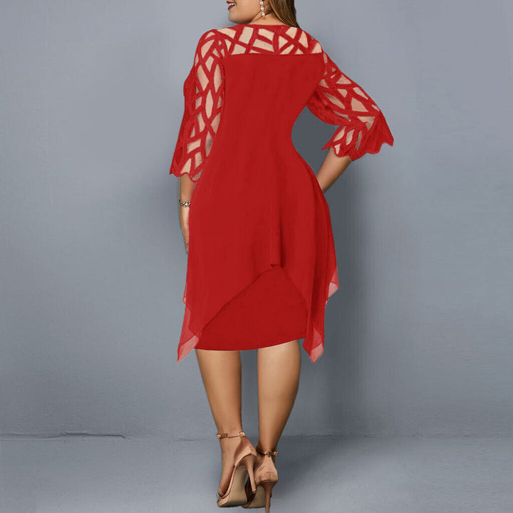 Elegant Plus Size Midikjole til Kvinder