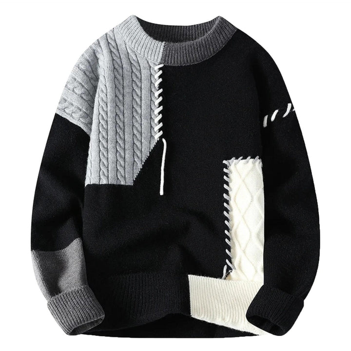 Colorblock Patchwork Sweater for Men