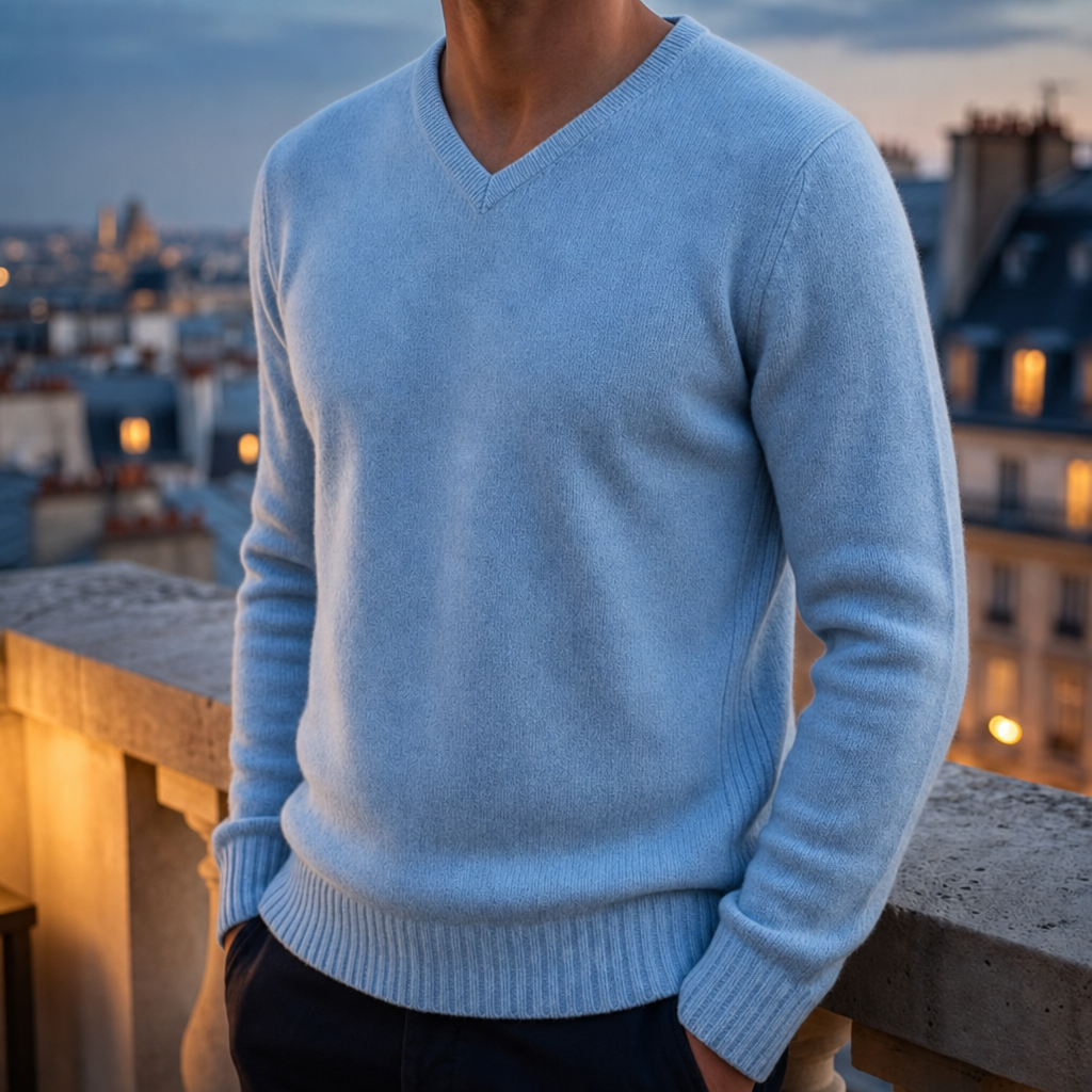 V-neck sweater for men