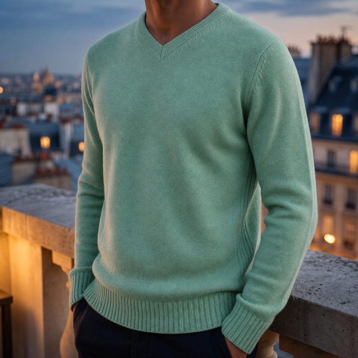 V-neck sweater for men
