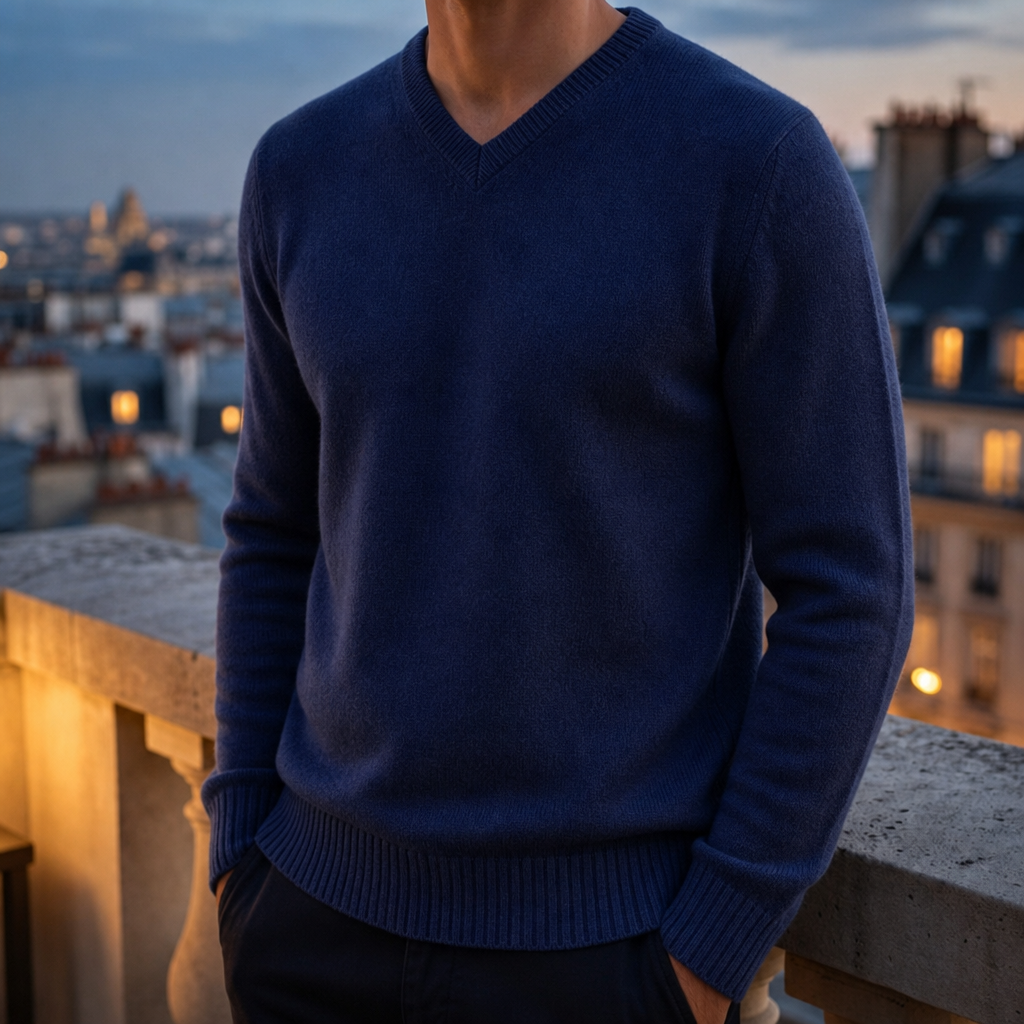 V-neck sweater for men