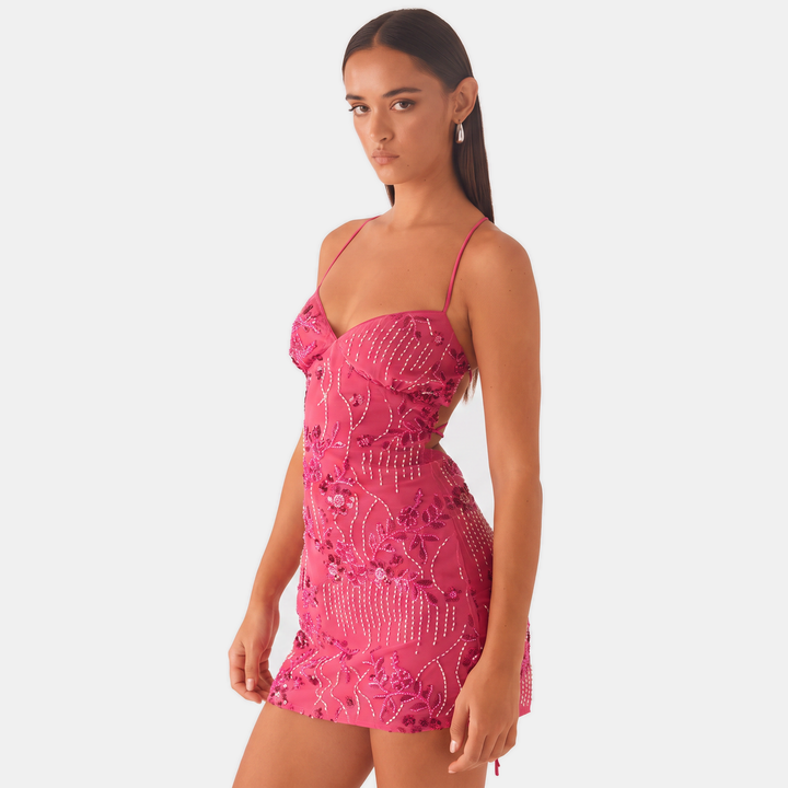 Sequin Party Dress with Open Back for Women