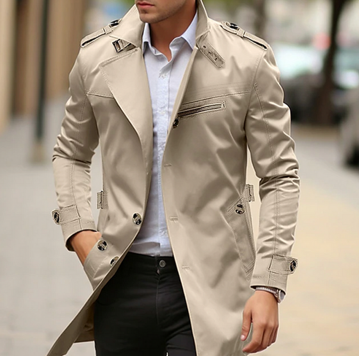 Slim Fit Trench Coat for Men
