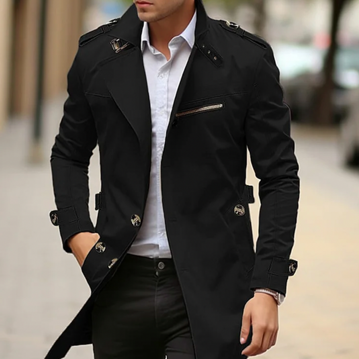 Slim Fit Trench Coat for Men