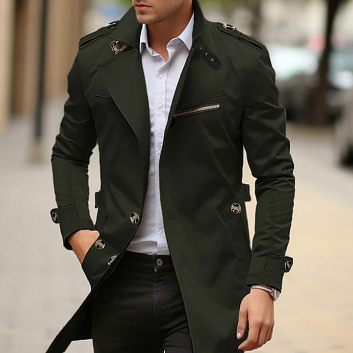 Slim Fit Trench Coat for Men