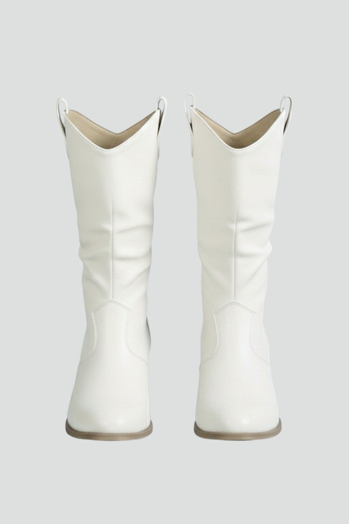 Leather Boots with Side Panels for Women